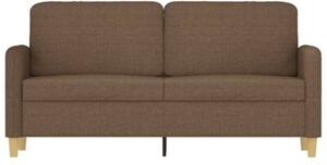 Sofa 2-osobowa, brÄ zowa, 140 cm, tapicerowana tkaninÄ