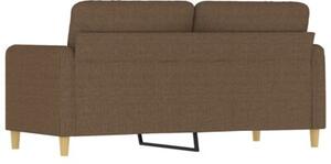 Sofa 2-osobowa, brÄ zowa, 140 cm, tapicerowana tkaninÄ