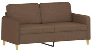 Sofa 2-osobowa, brÄ zowa, 140 cm, tapicerowana tkaninÄ