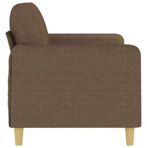 Sofa 2-osobowa, brÄ zowa, 140 cm, tapicerowana tkaninÄ