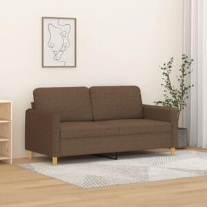 Sofa 2-osobowa, brÄ zowa, 140 cm, tapicerowana tkaninÄ