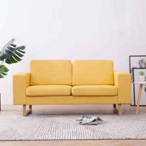 Sofa 2-osobowa, tapicerowana tkaninÄ , Å¼Ã³Åta