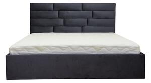 Łóżko tapicerowane BRICK 140x200 cm z panelami oparciowymi