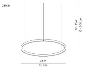 Luceplan - Compendium Circle LED Lampa Wisząca Ø110 Brass
