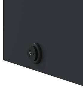 Szafka łazienkowa z lustrem i LED, szara, 45x13x52 cm