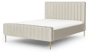 Tapicerowane łóżko sypialniane Nicole - 160x200, Velutto 2/nogi złote