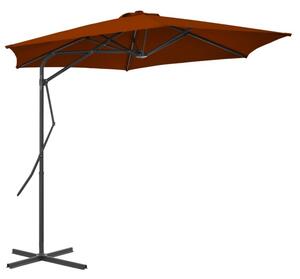 Parasol ogrodowy na stalowym słupku, terakota, 300x230 cm