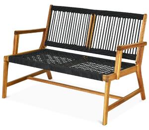 Drewniana ławka ogrodowa 2-osobowa