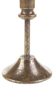 Klasyczny zestaw 2 świeczników złoty metal dwa rozmiary stojak świece Salamina Beliani