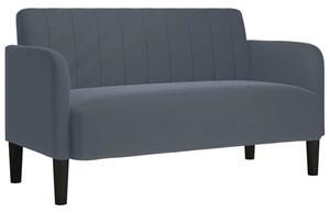 Sofa dwuosobowa ciemnoszara 109 cm aksamit