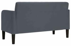 Sofa dwuosobowa ciemnoszara 109 cm aksamit