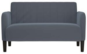Sofa dwuosobowa ciemnoszara 109 cm aksamit