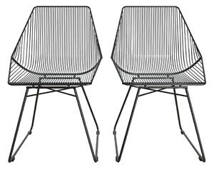 Czarne metalowe krzesło CosmoLiving by Cosmopolitan Ellis