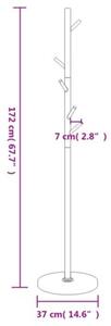 Stojący wieszak na płaszcze, biały, 172 cm, malowane żelazo