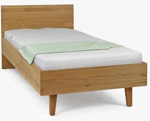 Dubová jednolůžková postel