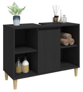 Szafka pod umywalkę, czarna, 80x33x60 cm