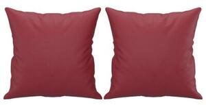 Sofa 2-os. z poduszkami, winna czerwieÅ, 120 cm, sztuczna skÃ³ra