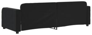 Sofa z funkcją spania, czarna, 80x200 cm, obita aksamitem