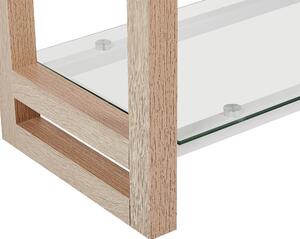 Regał 4 półki drewniany skandynawski design wolnostojący biały Jenks Beliani