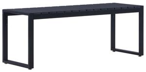 Ławka ogrodowa, 120,5 cm, płyta ps, czarna