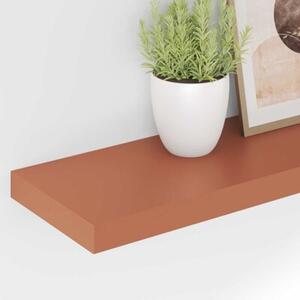 Czerwona półka na ścianę z materiału drewnopochodnego, nowoczesny design, 80 x 23,5 x 4 cm