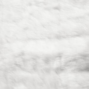 Futrzany koc gruby 180 x 220 cm narzuta do salonu sypialni akryl biała Tourza Beliani