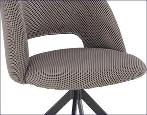 Popielate tapicerowane krzesło obrotowe - Dalvik