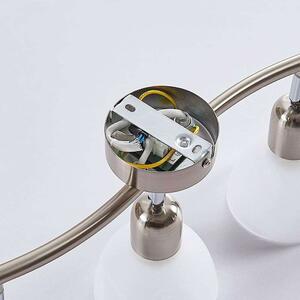 Lindby - Paulina 3 LED Lampa Sufitowa White Alabaster/Satin Nickel Lindby