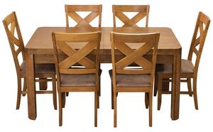 Estaw mebli: Stół Borys Rozkładany + 6 Krzeseł Texas w tkaninie