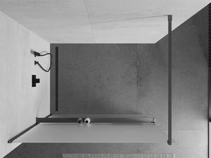 Mexen Kioto+ ścianka prysznicowa z półką Walk-in 90 x 200 cm, szron, gun metal - 800-090-121-95-30