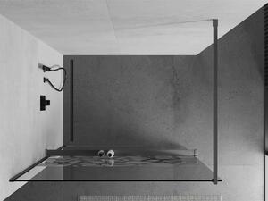 Mexen Kioto+ ścianka prysznicowa z półką Walk-in 140 x 200 cm, biały wzór, gun gray szczotkowany - 800-140-121-66-85