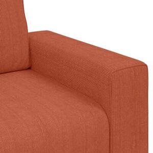 Sofa dwuosobowa, czerwono-pomaraÅczowa, 180x77x82 cm