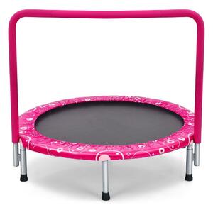 Składana trampolina z poręczą dla dzieci do zabawy i ćwiczeń