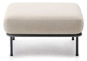 Beżowy podnóżek z materiału bouclé Aurum – Kave Home