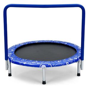 Składana trampolina z poręczą dla dzieci do zabawy i ćwiczeń