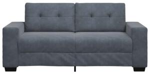 Sofa dwuosobowa ciemnoszara 140 cm aksamit