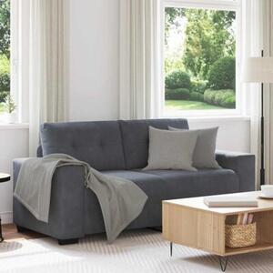 Sofa dwuosobowa ciemnoszara 140 cm aksamit