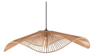 Metalowa lampa wisząca w naturalnym kolorze z kloszem plecionki papierowej ø 80 cm Sombra – Leitmotiv