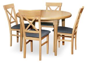 ZESTAW MEBLI: do jadalni/salonu – Stół 15, 110 cm + wkładka + 4 Krzeseł K99