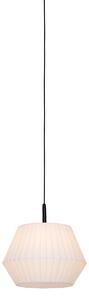 Zewnetrzna Nowoczesna zewnętrzna lampa wisząca czarna z białym kloszem 45,6 cm IP44 - Robbert Oswietlenie zewnetrzne