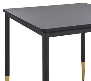 Stół do jadalni kwadratowy 80 x 80 cm kuchenny blat z MDFu czarny metalowe nogi Shalford Beliani