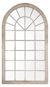 Lustro ścienne wiszące w kształcie okna łukowego 77 x 130 cm dekoracja styl vintage Beliani