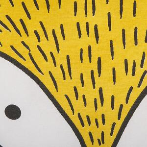 Poduszka dla dzieci żółta kształt lisa dekoracyjna bawełniana 50 x 40 cm Vadodara Beliani