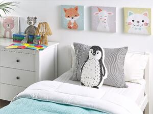 Zestaw 2 poduszek dla dzieci pingwin maskotka czarno-biały Hajdarabad Beliani