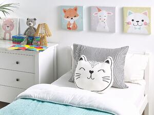 Zestaw 2 poduszek dla dzieci kot maskotka czarno-biały Cennaj Beliani
