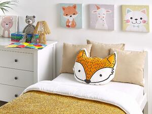 Poduszka dla dzieci pomarańczowa kształt lisa dekoracyjna bawełniana 50 x 40 cm Vadodara Beliani