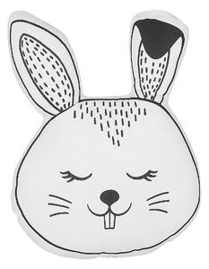 Poduszka dla dzieci królik maskotka do pokoju dziecięcego czarno-biała Kanpur Beliani