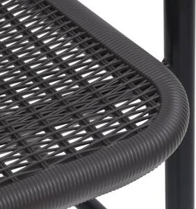 Krzesła ogrodowe, 6 szt., rattan syntetyczny i stal, 110 kg