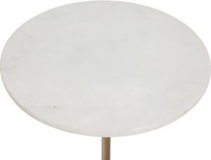 Stolik kawowy z marmurowym blatem Ilian, Ø 35,5 cm