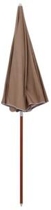 Parasol ogrodowy na stalowym słupku, 240 cm, taupe